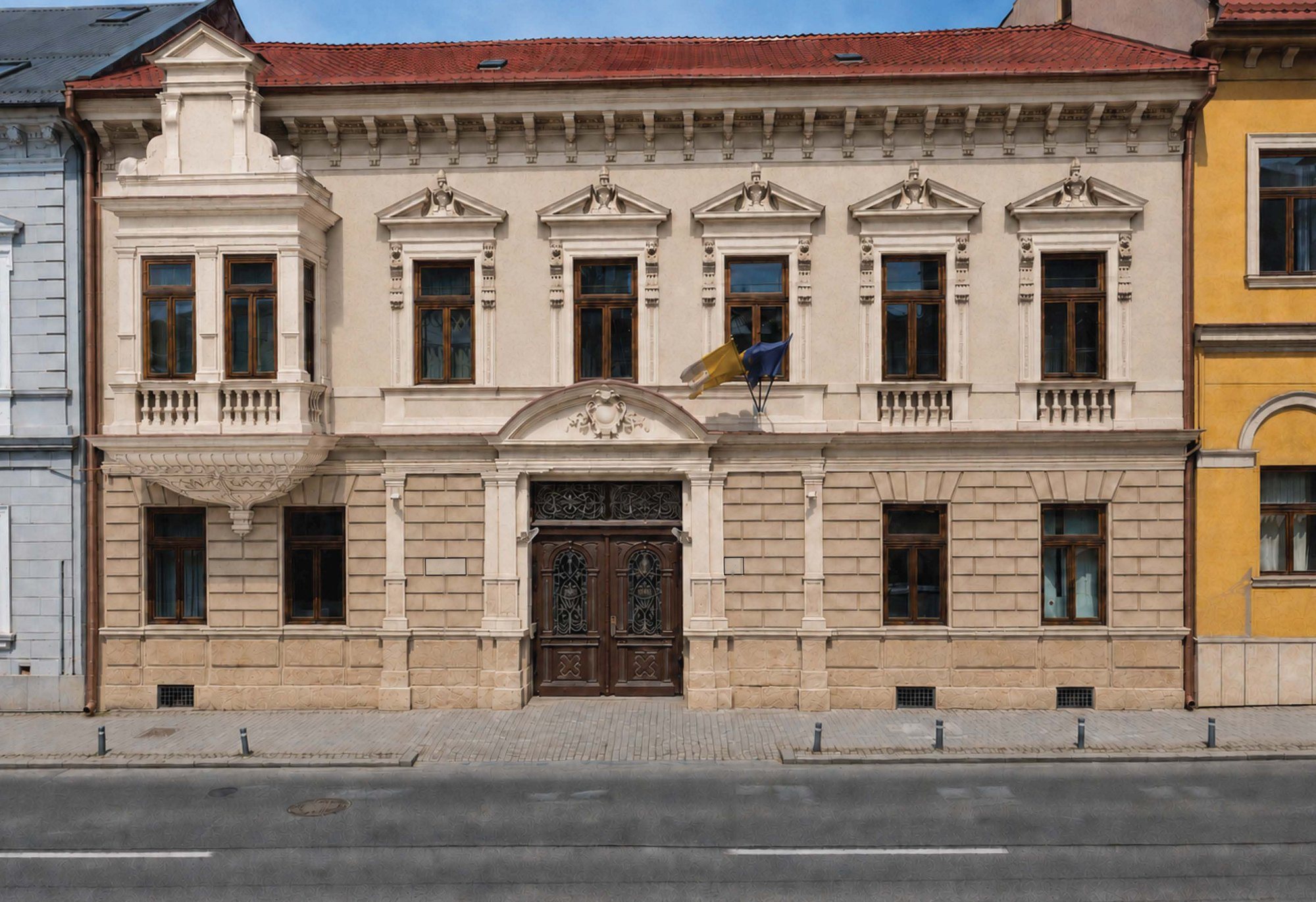 Fațada propusă a clădirii de pe Calea Moților, în culori calde, bej și piatră